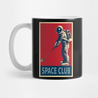 Astronaut Playing Golf Space Club Mug